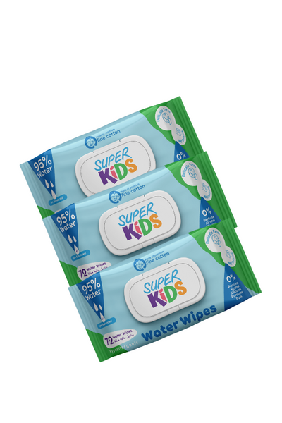 SUPER KIDS WATER WIPES 72 WIPES