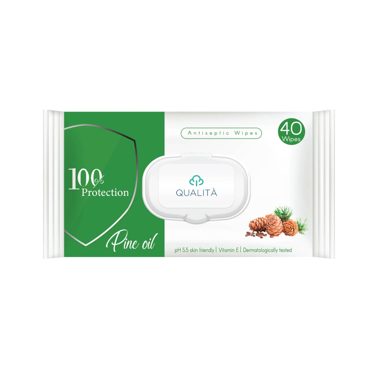 QUALITA PINE OIL WIPES 40 PCS