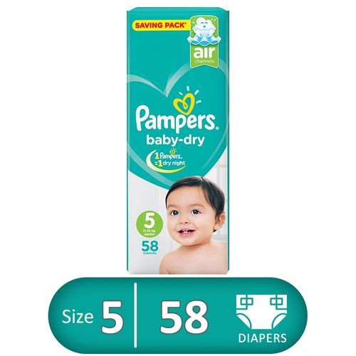 PAMPERS مصرى مقاس 5 58قطعة