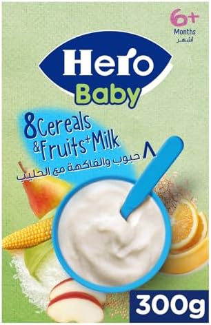 HERO 8 CEREALS & FRUITS WITH MILK 300 G