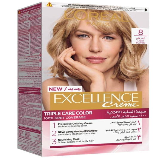 LOREAL EXCELLENCE CREAM 8 اشقر فاتح