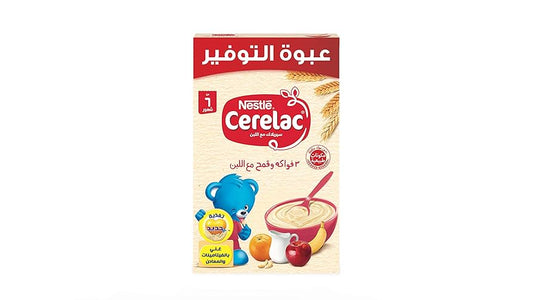 سيريلاك 3 فواكه قمح مع حليب 500 غرام
