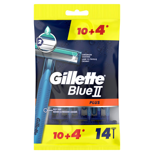 GILLETTE BLUE II PLUS 10+4 PCS