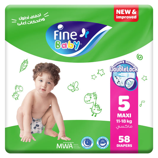 FINE BABY 5 58 DIAPERS