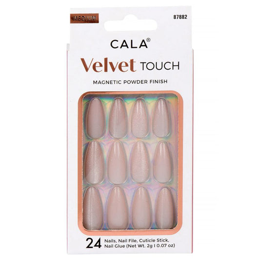 VELVET FALSE NAILS 12PCS
