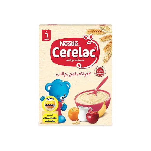 سيريلاك 3 فواكه قمح مع حليب 250 جم