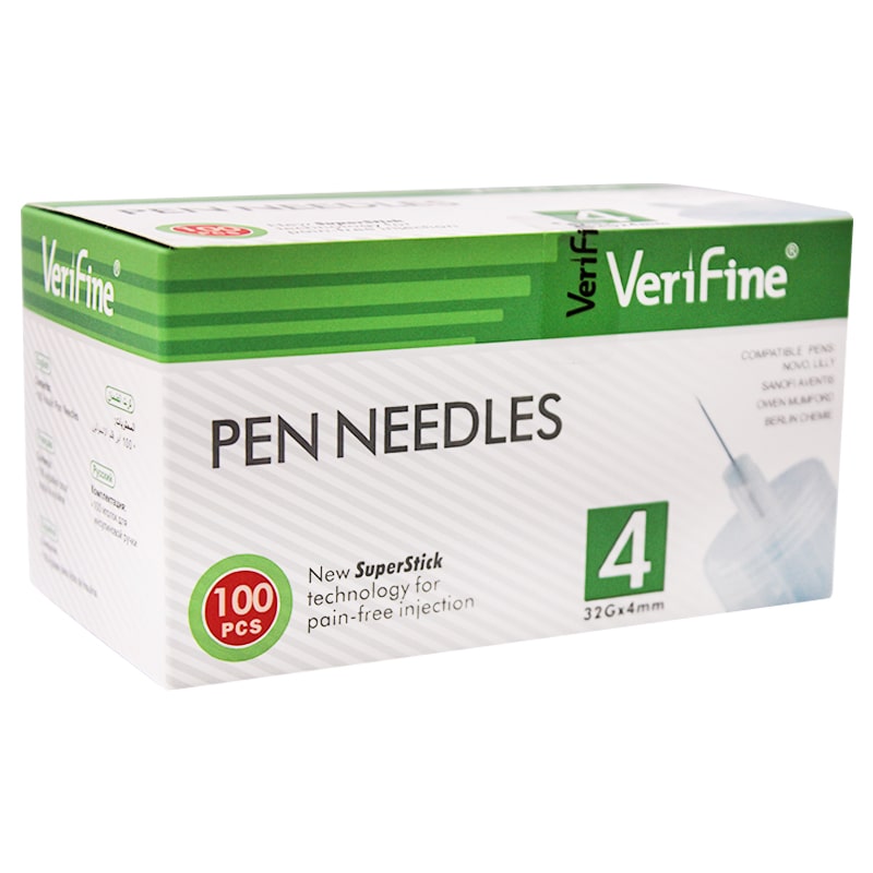 VERIFINE PEN NEEDLES 4MM 100PCS