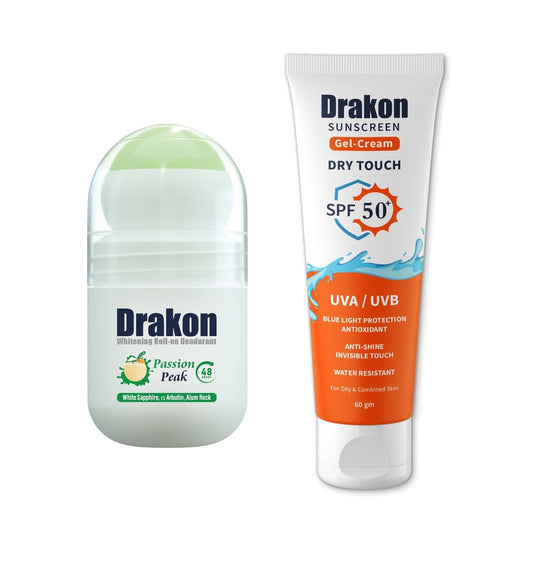 Drakon gel sunscreen + roll on passion offer