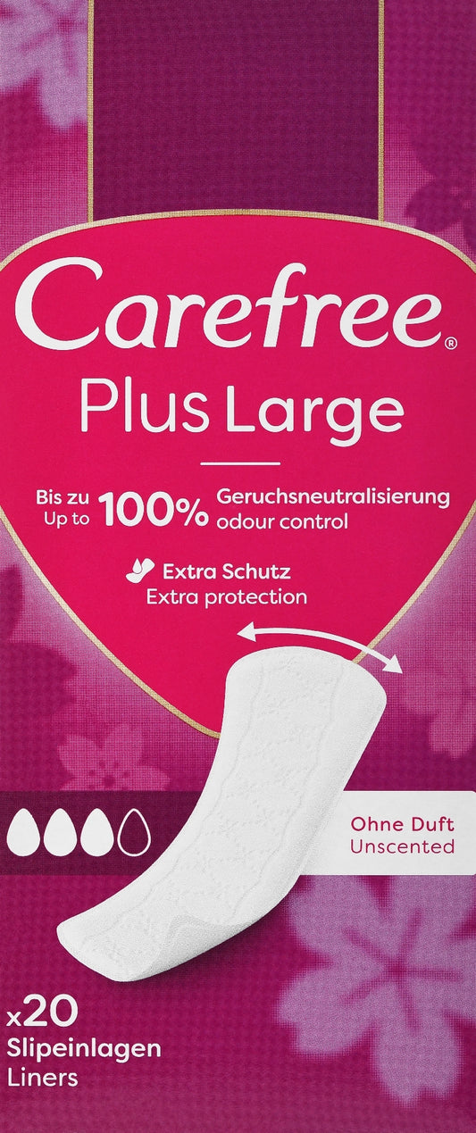 CAREFREE PLUS LARGE 20 PCS UNSCENTED