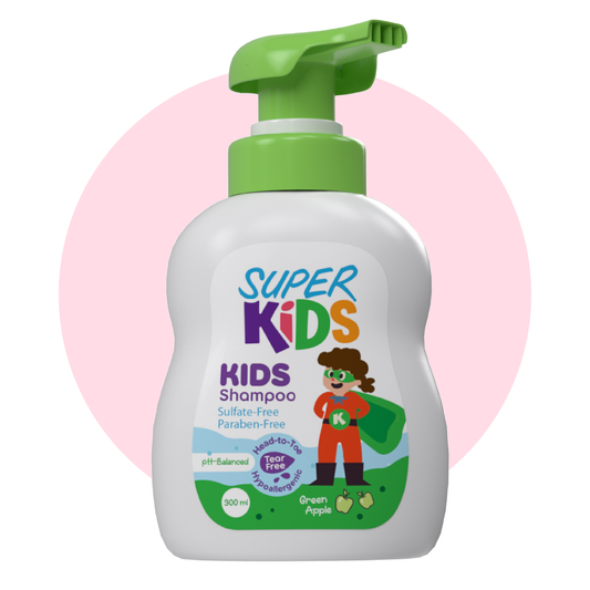 M.O SUPER KIDS GREEN APLLE SH 300ML